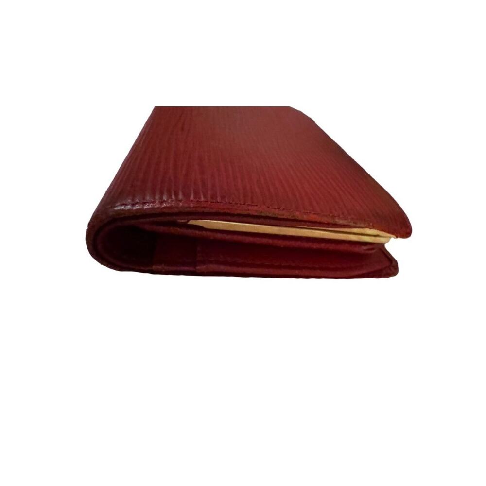 Louis Vuitton Castilian Red Epi Porte Monnaie Billets Viennois Wallet - Picture 6 of 16
